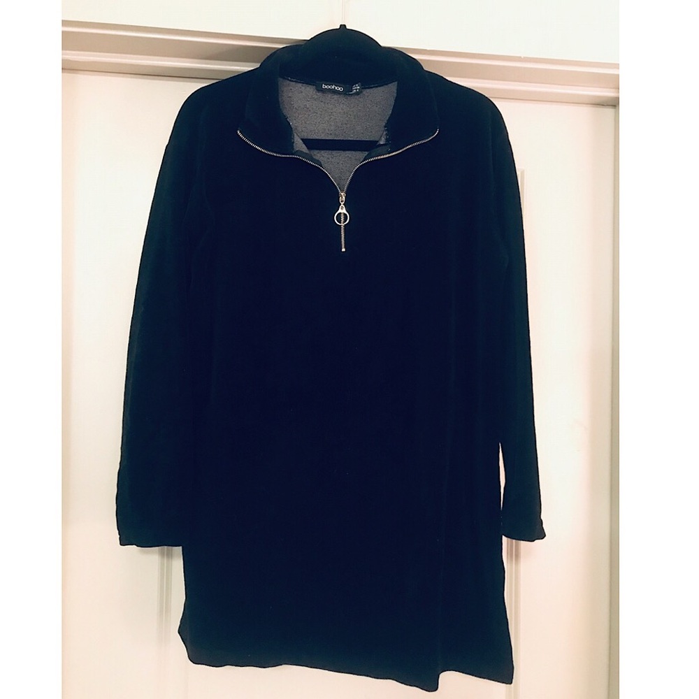 Velour Sweatshirt Dress